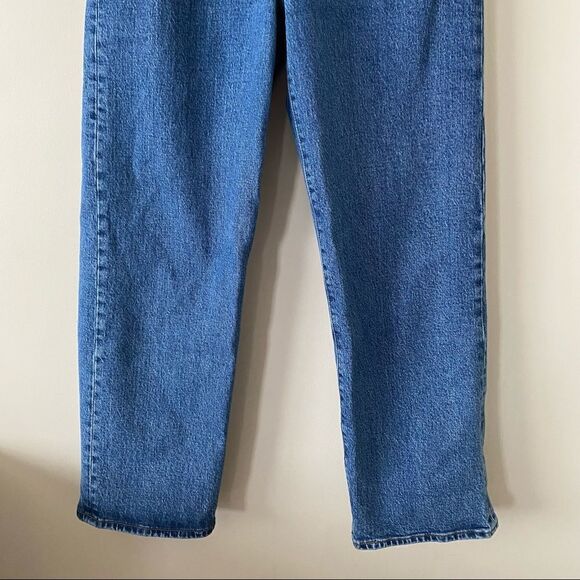 Levi’s-ribcage Straight Joli Thorax Droit Medium Wash Button Fly Jean - Picture 10 of 14